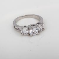 Fashion New Zircon Ring High Flash Couple Ring Diamond Tail Ring Wholesale main image 6