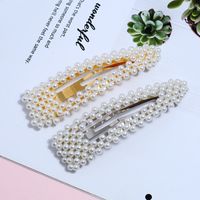 Douyin Hot Sale Pearl Fish Line Wasser Tropfen Haarnadel Bb Clip Ein-wort-clip Koreanische Version Von Internet-prominenten Perlen Pony Clip Seiten Clip Großhandel main image 3