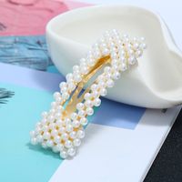 Douyin Hot Sale Pearl Fish Line Wasser Tropfen Haarnadel Bb Clip Ein-wort-clip Koreanische Version Von Internet-prominenten Perlen Pony Clip Seiten Clip Großhandel main image 5