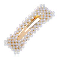 Blast Pearl Fish Line Water Drop Hairpin Korean Beaded Side Clip Wholesale Nihaojewelry main image 6