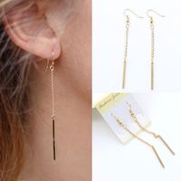 Fashion Water Droplets Plating Alloy No Inlaid Earrings main image 1