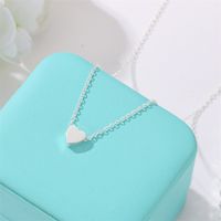 Korea Peach Heart Mini Love Glossy Three-dimensional Pendant Love Clavicle Chain For Women main image 5