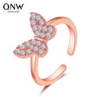 New Butterfly Ring Fashion People Simple Opening Adjustable Ring Wholesale Nihaojewelry main image 1