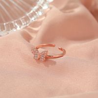 New Butterfly Ring Fashion People Simple Opening Adjustable Ring Wholesale Nihaojewelry main image 5