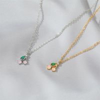 Korean Cherry Sweetheart Opal Women's Short Fruit Clavicle Chain Choker Necklace main image 3