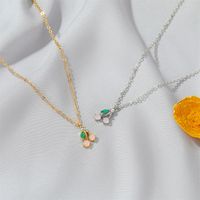 Korean Cherry Sweetheart Opal Women's Short Fruit Clavicle Chain Choker Necklace main image 4