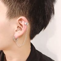 The New Trend Cool Students Stainless Steel Simple Chain No Pierced Ear Clip main image 4