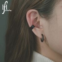 Korea Simple Without Pierced Ear Clip Titanium Steel Punk Style Ear Clip Bone Wholesale Nihaojewelry main image 1