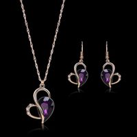 Fashion Crystal Necklace Earrings Jewelry Set main image 4