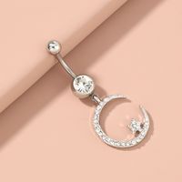Piercing Stainless Steel Natural Color Hypoallergenic Star Moon Foreign Trade Belly Button Ring Wholesale main image 1