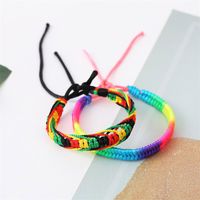 Bohemian Hand-woven Multi-layer Suit Color Rope Two Alloy Bracelet main image 4