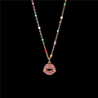 New Red Lip Flame Sexy Red Lip Necklace Diamond Pendant Short Clavicle Necklace Wholesale main image 5