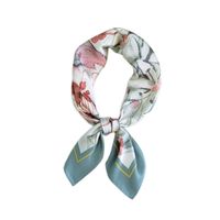 New Wild Spring Scarf To Protect The Cervical Spine Korean Thin Sunscreen Small Square Silk Scarf For Women main image 6