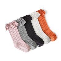 Children's Socks For Autumn And Winter New Solid Color Lace Middle Tube Socks Autumn Cotton Baby Wholesale main image 3