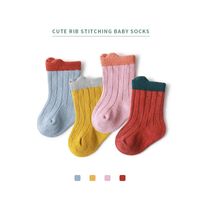 Autumn And Winter New Baby Short Tube Cute Color Matching Loose Mouth Cotton Socks Wholesale main image 6