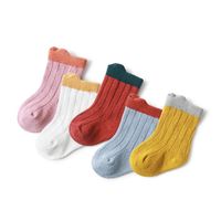Autumn And Winter New Baby Short Tube Cute Color Matching Loose Mouth Cotton Socks Wholesale main image 3