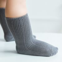 Babys Ocken Herbst Und Winter Neue Gekämmte Baumwoll Babys Ocken Japanische Einfarbige Kinder Socken Neugeborene Socken main image 4