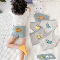 Sous-vêtements Pour Enfants Automne Triangle Boxer Coton Dinosaure Garçon Sous-vêtements En Gros main image 4