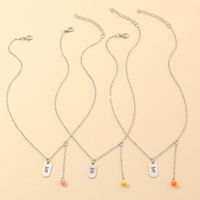 Fashion Jelly Color Beaded Pendant Necklace Clavicle Chain Girl's Necklace Wholesale main image 1