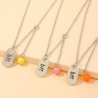 Fashion Jelly Color Beaded Pendant Necklace Clavicle Chain Girl's Necklace Wholesale main image 5