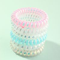Hair Circle Small Fresh Fluorescent Color Phone Line Hair Rope 6-piece Set Wholesale main image 3