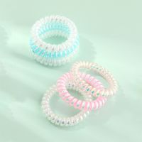 Hair Circle Small Fresh Fluorescent Color Phone Line Hair Rope 6-piece Set Wholesale main image 4