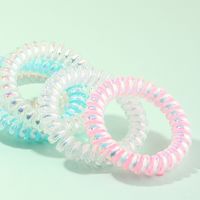 Hair Circle Small Fresh Fluorescent Color Phone Line Hair Rope 6-piece Set Wholesale main image 5