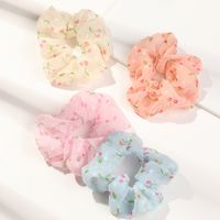 Chiffon Fruit Hair Ring Candy Color Cherry Large Intestine Ring Tie Hair Rope Wholesale main image 5