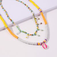 Summer Simple Holiday Style Color Shell Rice Bead Necklace Multi-layer Color Necklace Wholesale main image 1