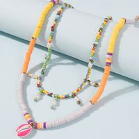 Summer Simple Holiday Style Color Shell Rice Bead Necklace Multi-layer Color Necklace Wholesale main image 3