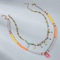 Summer Simple Holiday Style Color Shell Rice Bead Necklace Multi-layer Color Necklace Wholesale main image 4