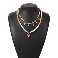 Summer Simple Holiday Style Color Shell Rice Bead Necklace Multi-layer Color Necklace Wholesale main image 6