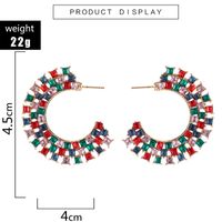 Fashion C-shaped Diamond Large Semi-circular Alloy Simple Style Earrings Wholesale main image 6
