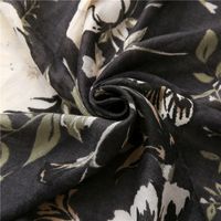 Mode Camélia Coton Lin Printemps Nouveau Foulard En Soie Noir Et Blanc Gaze De Plage Crème Solaire Grand Châle Pour Les Femmes main image 4