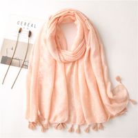 Fashion Floral Autumn Thick Ladies Gauze Beach Towel Long Shawl Scarf main image 2