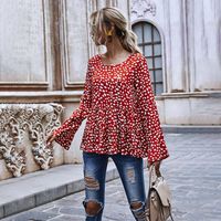 Long Sleeve Sweaters & Cardigans Printing Patchwork Casual Ditsy Floral main image 1