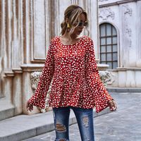 Long Sleeve Sweaters & Cardigans Printing Patchwork Casual Ditsy Floral main image 5