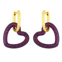 New Fashion Earrings Women's Love Lock Pendant Earrings Wholesale sku image 3