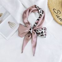 New Double-sided Diagonal Mid-length Spring All-match Wrist Streamer Long Silk Scarf For Women sku image 17