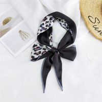 New Double-sided Diagonal Mid-length Spring All-match Wrist Streamer Long Silk Scarf For Women sku image 19