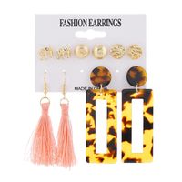 Hot-selling Fashion Ethnic Style Series Tassel Geometric Stud Earrings For Women Set Jewelry main image 6