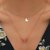 Fashion Simple New Trend Wild 2-piece Butterfly Alloy Necklace main image 1