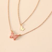 Fashion Simple New Trend Wild 2-piece Butterfly Alloy Necklace main image 3