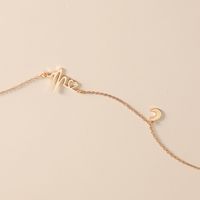 Fashion Niche Simple Retro Trend Alloy Hollow Heartbeat Moon Necklace main image 3