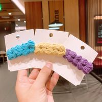 New Cute Duckbill Clip Knitted Hair Clip Candy Color Wool Hair Accessories Wholesale main image 4