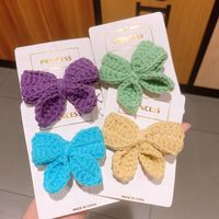 Autumn And Winter New Retro Candy Color Wool Big Bow Hair Rope Sweet Hair Ring Wholesale main image 1