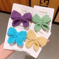 Autumn And Winter New Retro Candy Color Wool Big Bow Hair Rope Sweet Hair Ring Wholesale main image 3