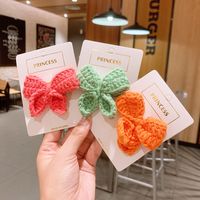 Autumn And Winter New Retro Candy Color Wool Big Bow Hair Rope Sweet Hair Ring Wholesale main image 4