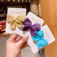 Autumn And Winter New Retro Candy Color Wool Big Bow Hair Rope Sweet Hair Ring Wholesale main image 5