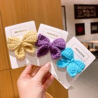 Autumn And Winter New Retro Candy Color Wool Big Bow Hair Rope Sweet Hair Ring Wholesale main image 6